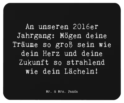 Produktbild von Mr. & Mrs. Panda Mouse Pad Spruch 2016 Geburtstag Glückwunsch - Schwarz - Geschenk, Mousepad, Geburtsjahr, besonderes Jahr feiern, Alter, laptop, mousematte, Mauspad, pc