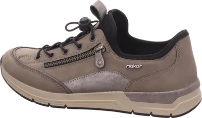 Produktbild von Rieker Damen Sneaker Reißverschluss Halbschuh Schnürung 58958, Größe:37 EU, Farbe:Grau
