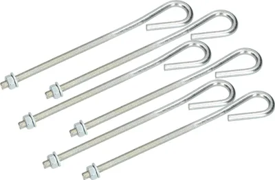 Image de KOTARBAU® Kit de 6 tendeurs filetés M6 150mm pour tendre les filets de clôture Galvanisé