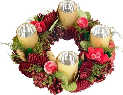 Immagine prodotto di Ghirlanda MagicHome Natale, dell'Avvento, rossa, 30 cm