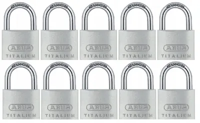 Obrázek produktu pro Abus Titalium 64TI/25 Sada 10 visacích zámků