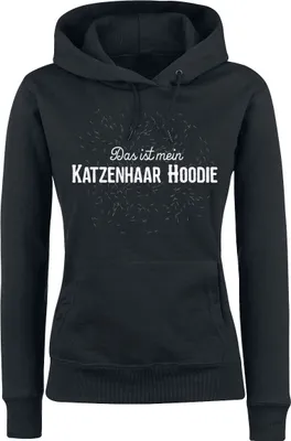 Produktbild von Tierisch Kapuzenpullover Damen Das ist mein Katzenhaar Hoodie schwarz XL