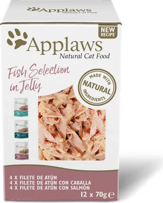 Produktbild von Applaws Cat Envelope Selec Fish Jelly Multi 12X70Gr