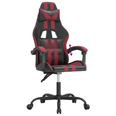 Produktbild von Gaming-Stuhl Schwarz und Weinrot Kunstleder