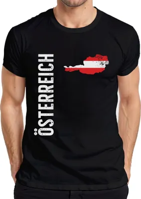 Produktbild von Österreich Fussball Fan Weltmeisterschaft Europameisterschaft WM Herren T-Shirt, Schwarz, S