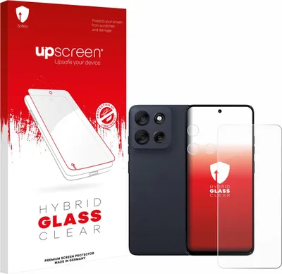 Produktbild von upscreen Schutzglas für Motorola Moto G56 (Display+Kamera) Schutzfolie Panzer Folie Glas Display Schutz klar