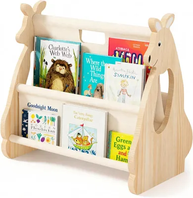 Imagen del producto de Estantería infantil de madera, 42x37x25 cm, para guardar juguetes y libros, ideal para habitaciones infantiles