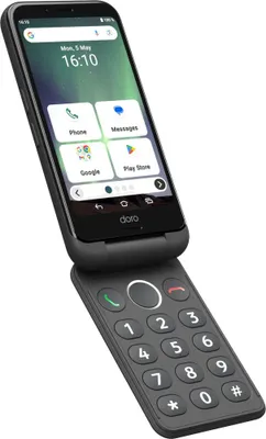 Produktbild von Doro Aurora A20, 11,4 cm (4.5"), 4 GB, 64 GB, 13 MP, Android 14, Schwarz