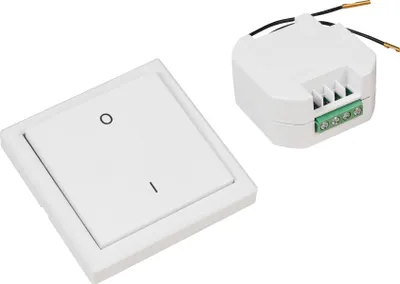 Produktbild von Funk-Schalter Set McPower "Comfort", Empfänger + Wandtaster, max. 2.000W