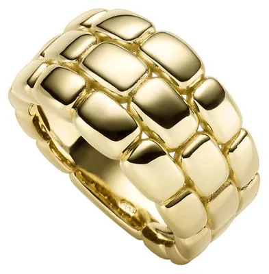 Produktbild von Ring Fingerring mit Muster 585 Gold Gelbgold glänzend Breite 13mm Innenumfang 58mm Ø18.5mm