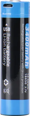 Image de Wuben 18650 ABE3400R USB seule