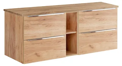 Produktbild von Waschtischunterschrank 140.4cm April mit 4 Schubladen, Holzoptik