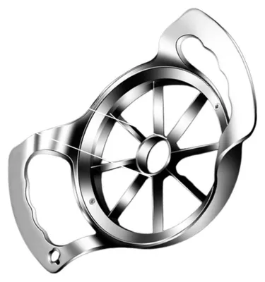 Produktbild von INF Apfelausstecher und -schneider aus Edelstahl, kompakt 17cm x 9cm, handlicher Ein‑Schritt Kernentferner und Keilschneider