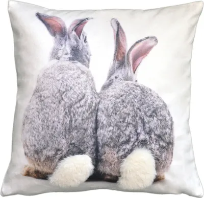 Produktbild von Deko Kissen mit Applikation, Motiv Hase