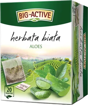 Obrázek produktu pro Bílý čaj s aloe vera Big-Active 20 sáčků