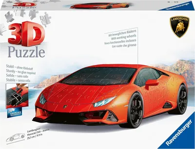 Image de Ravensburger 3D Puzzle Lamborghini Huracan Evo Orange, 108e.