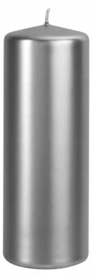 Produktbild von Adpal Stumpenkerze Silber Metallic Ø 7cm