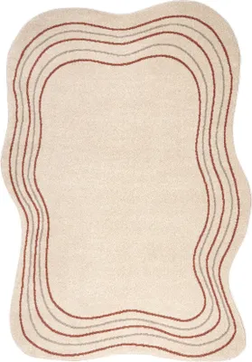 Obrázek produktu pro Koberec FUSION 5707 krémová / terakota Shape - Abstrakce, moderní, abstraktní, nepravidelný béžový 160x220 cm