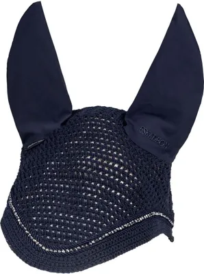 Produktbild von Eskadron Platinum Pure Fliegenhaube, Fliegenohren, Fliegenkappe, Fliegenmütze " CRYSTAL " Größe - Pony Farbe - navy