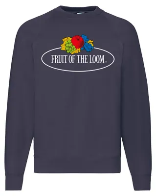 Produktbild von Fruit of the Loom Classic Raglan Sweat mit Vintage-Logo auf der Brust