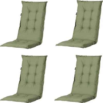 Produktbild von Madison - Gartenstuhlauflage Niedrige Rückenlehne Basic grün - Ca. 105x50 cm - 4er-Set