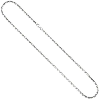 Produktbild von 3,4mm Ankerkette Kette Halskette Collier aus 925 Silber diamantiert 55cm