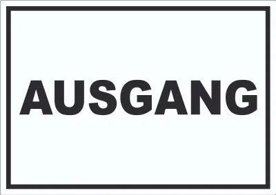 Produktbild von Ausgang Aufkleber A6 (105x148mm)