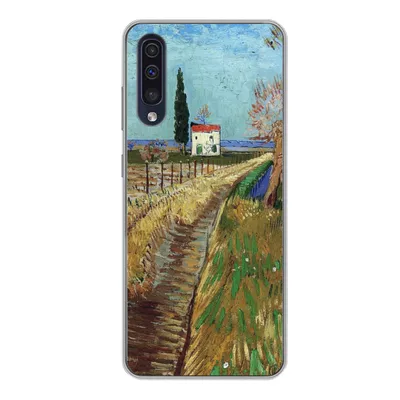 Produktbild von MuchoWow® Handyhülle Schutzhülle Hülle für Samsung Galaxy A50 Weg durch ein Weidenfeld - Vincent van Gogh Silikon Softcase Handy Hülle - Mobiltelefonhülle