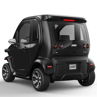 Produktbild von Kabinenroller Urban Hopper Twin 4-Rad Mini für 2 Personen 45km/h Reichweite 150 km, 3000W, Fahrzeugfarbe:Schwarz
