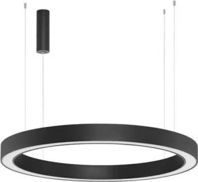 Image de Lustre LED Nova Luce Morbido dimmable avec interrupteur CCT, Variante : noir, Ø 1000 mm, 80 W LED, 4373 lm