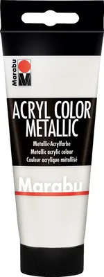 Produktbild von Marabu Acrylfarbe Acryl Color 100 ml metallic-weiß 770
