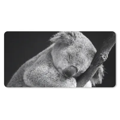 Produktbild von MuchoWow® Schreibtischunterlage Koala - Schlafend - Schwarz - Kinder - Jungen - Mädchen 80x40 cm - XXL Mauspad - Gaming Mauspad