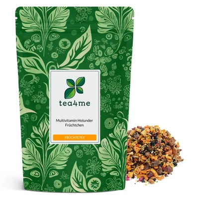 Produktbild von tea4me Multivitamin Holunder Früchtetee