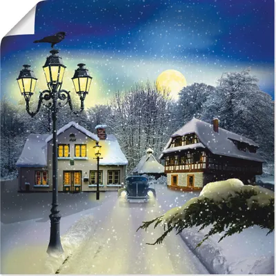 Produktbild von ARTland Poster Winterzeit Größe: 70x70 cm