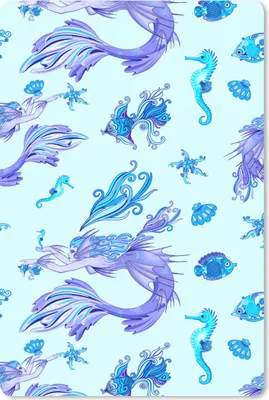 Produktbild von MuchoWow® Mauspad Mousepad Muster - Fisch - Meerjungfrau 18x27 cm - Mousepads - Maus Mat - Pad - Mausunterlage