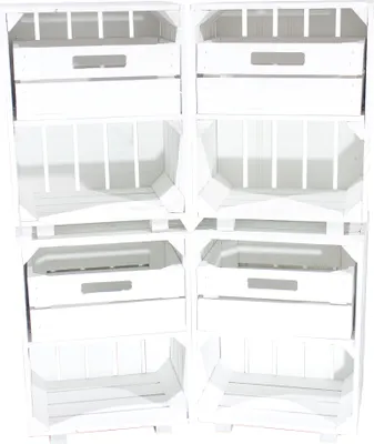 Produktbild von 2x NACHTSCHRANK WEIß, 1 Schublade und 1 Fach, auf Füßen / NEU / 30,5x40x54 cm /
