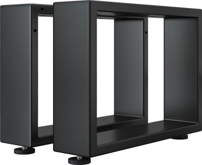 MORENA | Lounge Tisch Kufen | Schwarz | Füße: 16x16cm | B58xH36cm | U Tischgestell, Tischkufen Schwarz