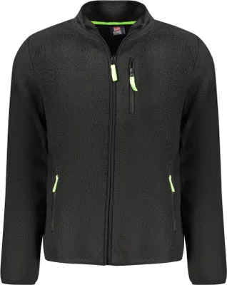 Produktbild von Schwarzes Herren-Sweatshirt mit Reißverschluss und Taschen Details