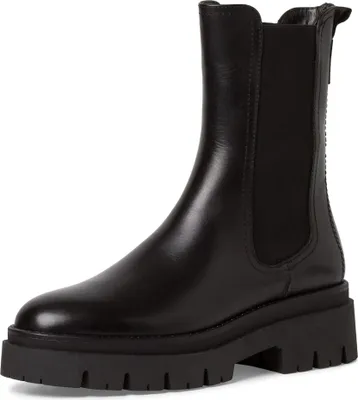 Produktbild von Tamaris Damen Stiefelette Chelsea Boot Bulky Sohle profiliert modisch 1-25992-41, Größe:42 EU, Farbe:Schwarz
