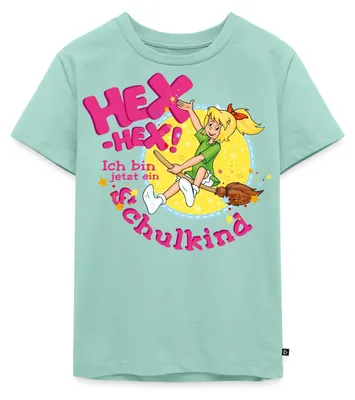Produktbild von Spreadshirt Bibi Blocksberg Ich Bin Jetzt Ein Schulkind Kinder Premium T-Shirt, 134/140 (8 Jahre), Mint