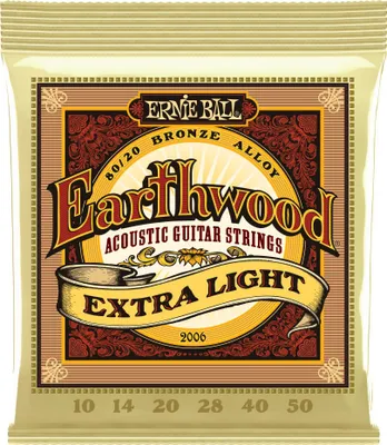 Immagine prodotto di Ernie Ball 2006 Earthwood 80-20 Bronze 10-50 Corde per chitarra acustica