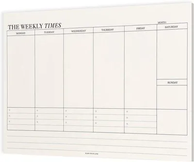 Obrázek produktu pro Týdenní plánovač na stůl, 60 listů, 24,5 x 17,5 cm, pro lepší organizaci