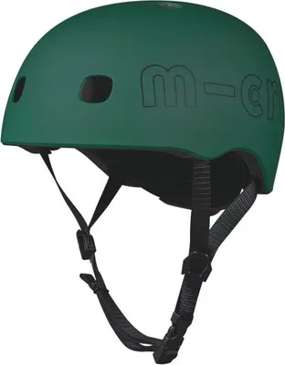 Produktbild von Micro Kinderhelm Fahrrad Roller Deluxe Forest Green mit LED-Licht