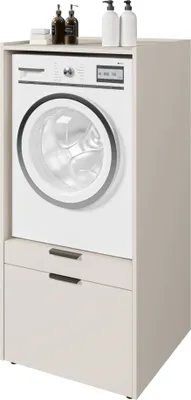 Produktbild von Badezimmerschrank für Waschmaschine BRISEIDA - Kaschmir