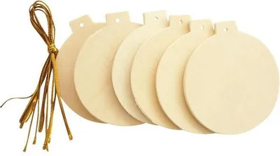 Zdjęcie produktu dla Drewniane bombki świąteczne 6 cm