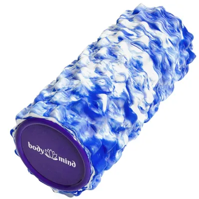 Productafbeelding van Fascia roller massagerol - 33 cm - Foam roller - Zwart