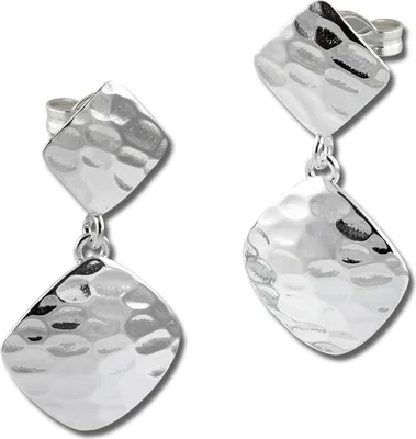 Produktbild von SilberDream Ohrhänger für Damen 925 Silber Muster viereckig Ohrringe SDO575J