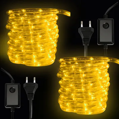 Image de Guirlande lumineuse LED Jopassy, guirlande lumineuse pour l'extérieur et l'intérieur avec 240 LED, décorations de Noël, blanc chaud, 10 m