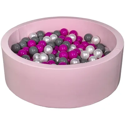 Produktbild von Bällebad Spielplatz + 300 perlrosa, rosa, graue Bälle