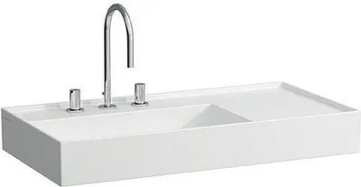 Zdjęcie produktu dla Laufen Kartell - Umywalka 900x460 mm, z 3 otworami na baterie, SaphirKeramik, biały H8103380001581